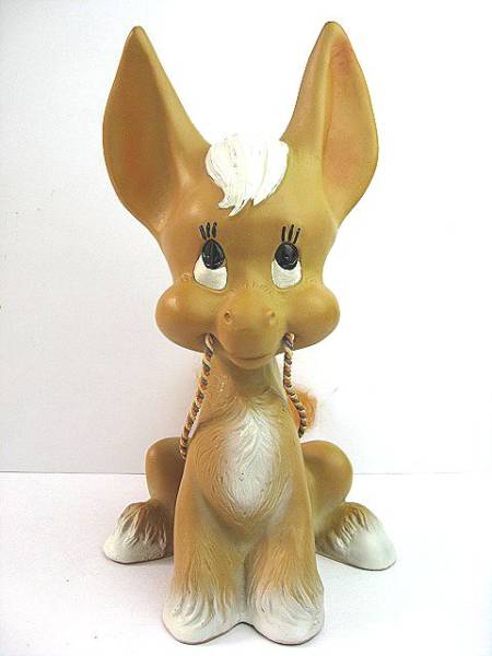 超安い DONKEY ロバ 1970's ビンテージ トッポジージョ 当時物 貯金箱 キャラクター