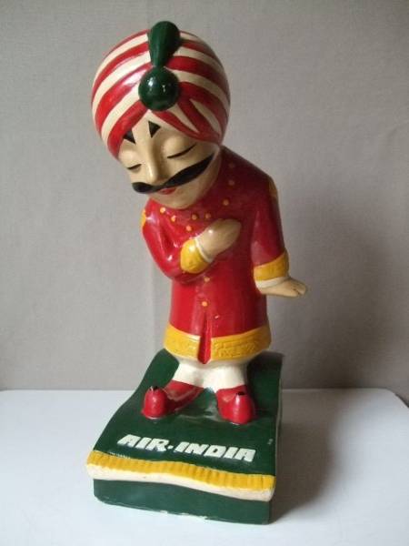 大人の上質 1970s ビンテージ / インド航空 / INDIA AIR 特大 / キャラクター