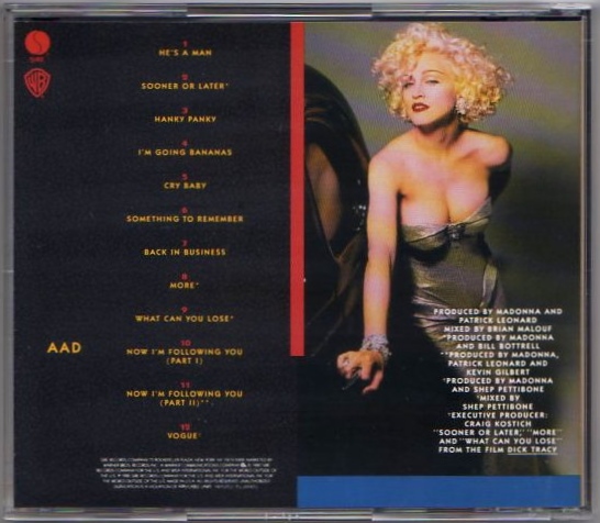 v Madonna записано в Японии CD/ I m breath отсутствует / Dick * Tracy 