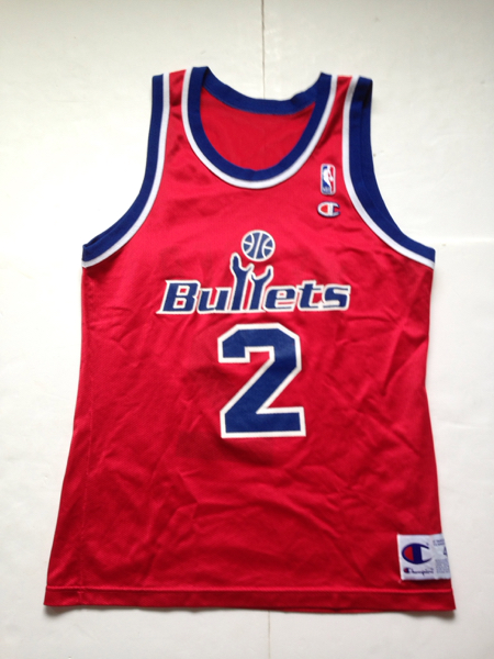 ★Bullets ブレッツ WEBBER 2 ユニフォーム チャンピオン CHAMPION タンクトップ USA製 NBA 90s ゲームシャツ ジャージ 40 赤★