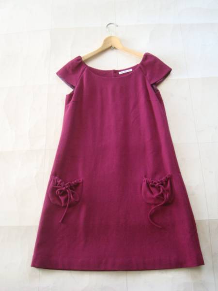 DRESSTERIOR wool short sleeves One-piece Dress Terior 