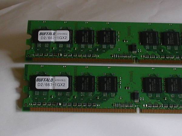 #* память DDR2 D2/667-1GX2 1GB×2 BUFFALO двусторонний выполнение k2*#