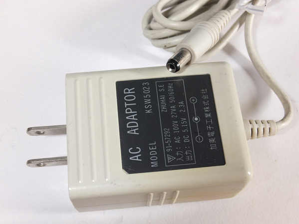 . beautiful electron small size AC adaptor 5.15V 2.3A several equipped 