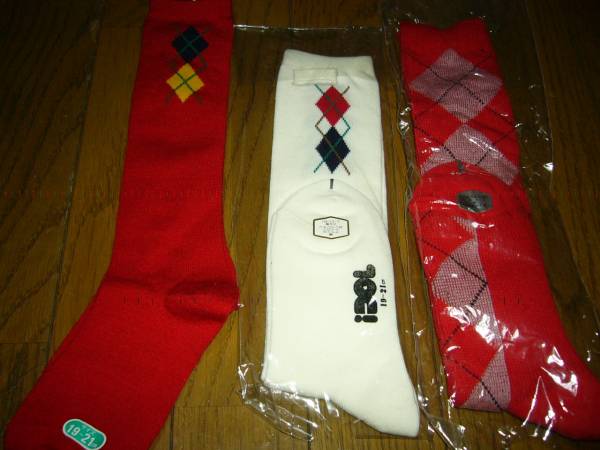  girl. socks. knee-high socks .6 pair equipped. retro сhick.. Showa era hour substitute article.19cm~24cm. unused 