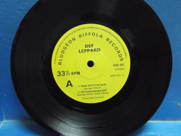 DEF LEPPARD - RIDE INTO THE SUN] 7inch yellow_画像1