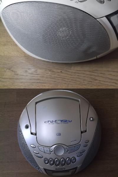 SONY ソニー 株式會社★CDラジカセ CFD-E75TV★CDラジオ カセットコーダー★経年によるヤケ、黃ばみがあります