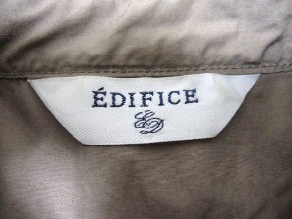 □EDIFICE/エディフィス 長(zhǎng)袖シャツ/メンズ?40/ブラウン