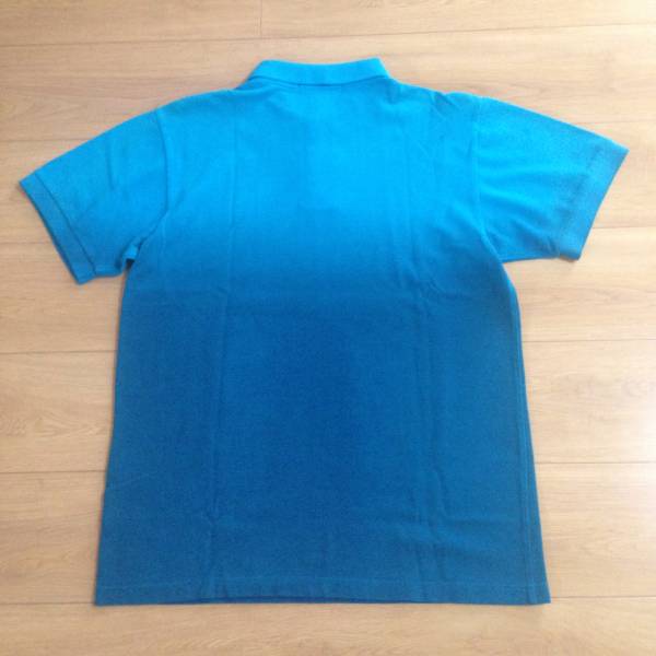 新品タグ付き！PLANETGOLF♪プラネットゴルフ☆グラデーション半袖ポロシャツ　青色系_サイズ表記はSですが、大きめです。