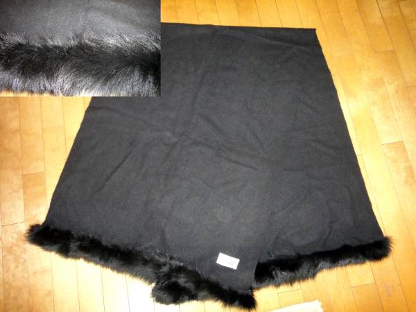 ru Cheer -noso puller ni shawl wool black LUCIANO SOPRANIfa