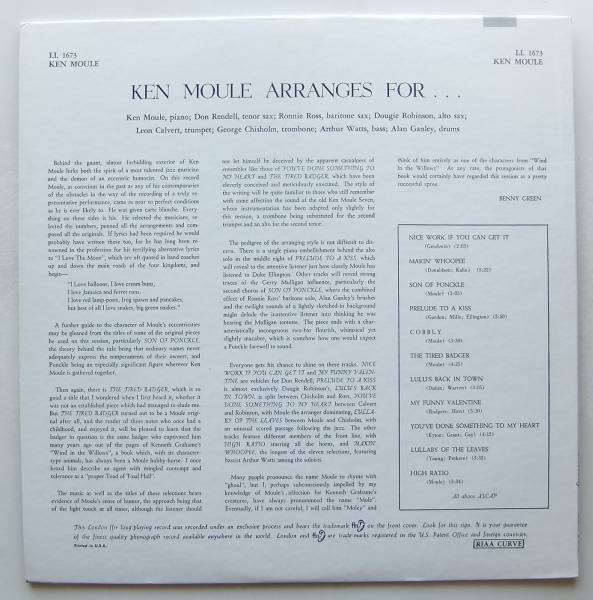 ◆ KEN MOULE / Arranges For ◆ London LL 1673 ◆_画像2