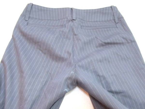 PROFILE profile lady's stripe pants commuting office going to school etc. navy blue size 36