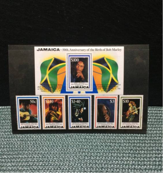 ボブマーリー 生誕50周年記念 切手 Jamaica Bob Marley Stamps コレクション 雑貨