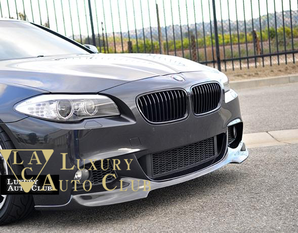 BMW 5シリーズ F10 F11 カーボンフロントリップスポイラー Mスポ－ツ スプリッタ－リアルカ－ボン綾織り ボディ－パ－ツ 外装カスタム_画像1