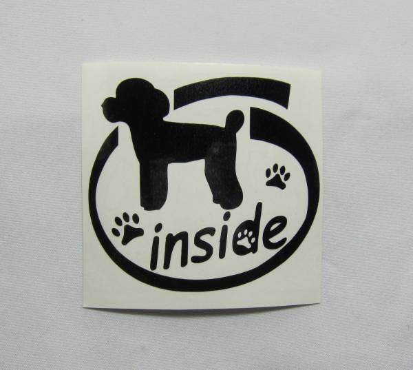 DOG IN CAR( собака ..... ) стикер игрушка пудель 03