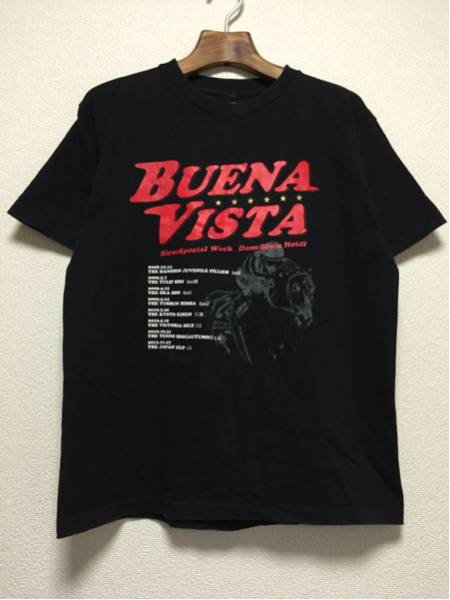 [即決古着]BUENA VISTA/ブエナビスタ/競馬/Tシャツ/半袖/黒/ブラックの画像1
