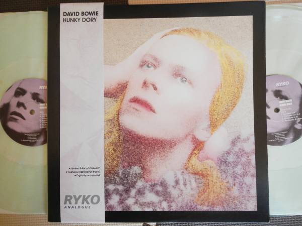 【帯LP】DAVID BOWIE/HUNKY DORY(RALP133-2米国RYKO限定カラー盤BONUS  TRACK収録2枚組1990年デヴィッドボウイ)