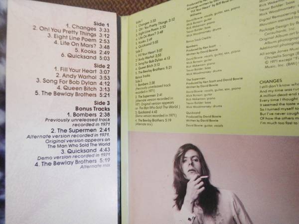 【帯LP】DAVID BOWIE/HUNKY DORY(RALP133-2米国RYKO限定カラー盤BONUS  TRACK収録2枚組1990年デヴィッドボウイ)