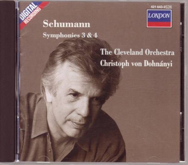 シューマン 交響曲第3番 第4番 ドホナーニ クリーヴランドO US盤_画像1