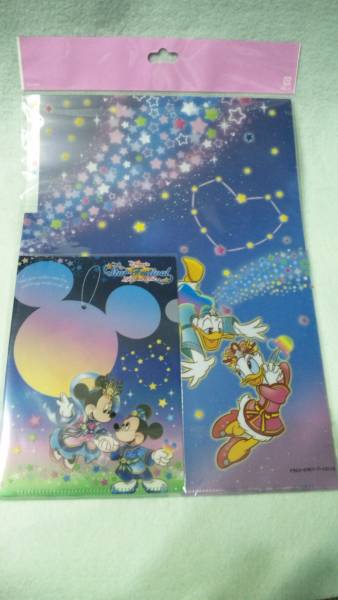 東京ディズニーランド　七夕2012　クリアホルダーセット　新品_画像2