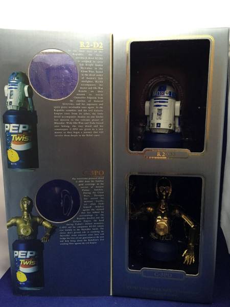 〓スターウォーズ〓ペプシ サウンドビッグキャップR2-D2 C-3PO@STARWARS 非売品フィギュア_画像1