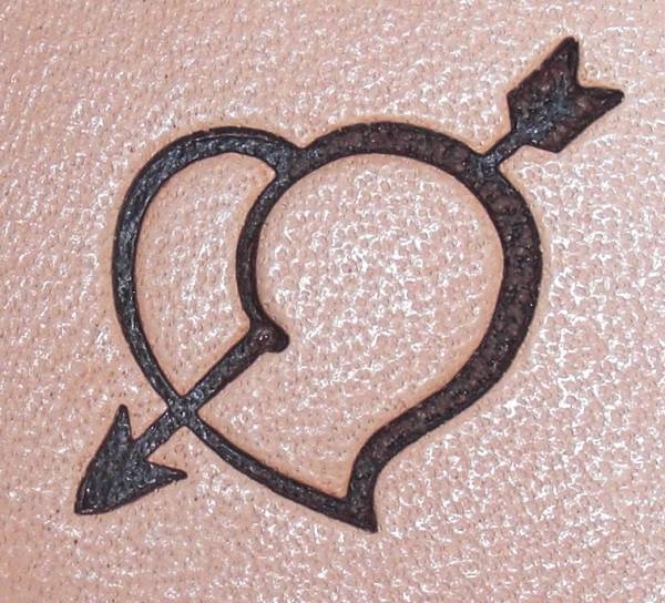. печать * печать латунный 15mm угол Heart Heart Type 4