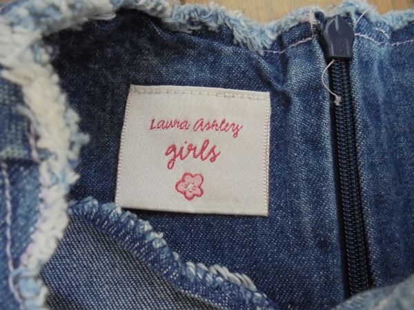 ローラアシュレイ★花刺繍デニムのジャンパースカート★4歳104
