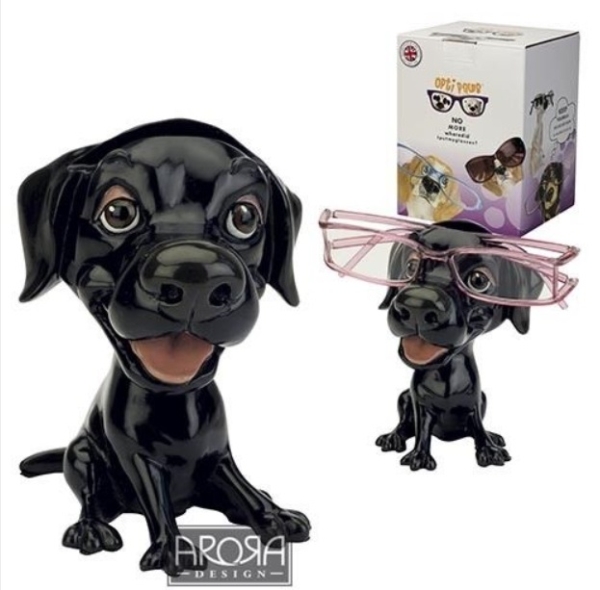 ARORA 犬 黒 ラブラドール 大好き かわいい フィギュア 眼鏡置き