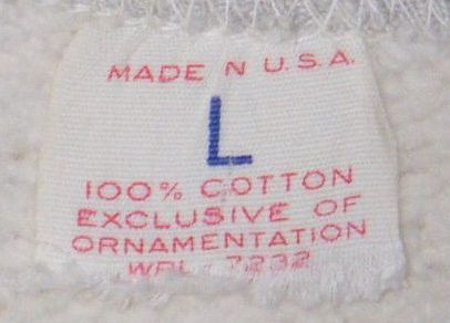 ☆人気のウイングフット☆Made in USA制アメリカ制russeleラッセルビンテージ染み込みプリントスウェット50s60s50年代60年代サイズタグL