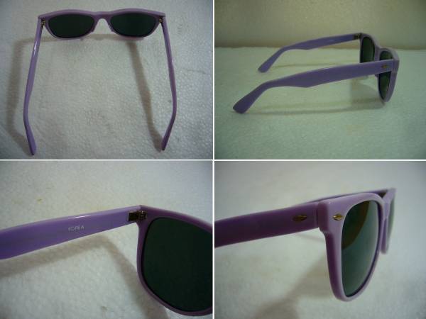 80sデッドストック カラーサングラス 薄紫色A-2　KOREA製 アメリカ買い付け品_画像3