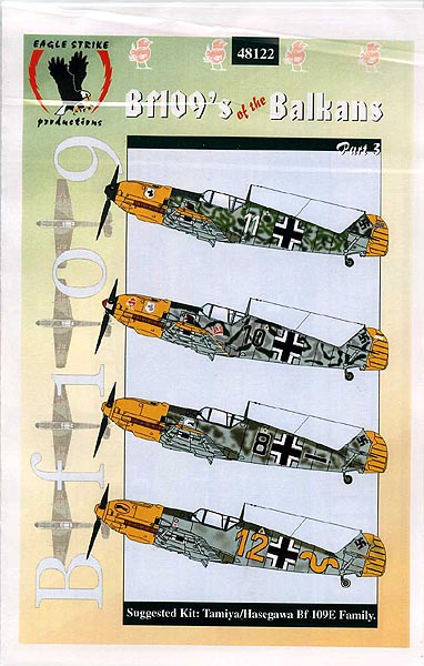  Eagle Strike переводная картинка 48-122 1/48 Bf-109E 3