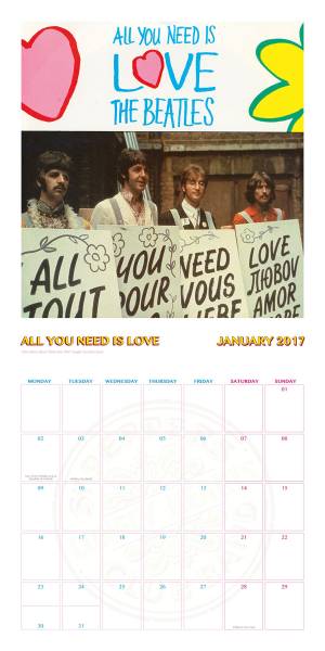 * free shipping * Beatles * 2017 calendar * new goods unopened 