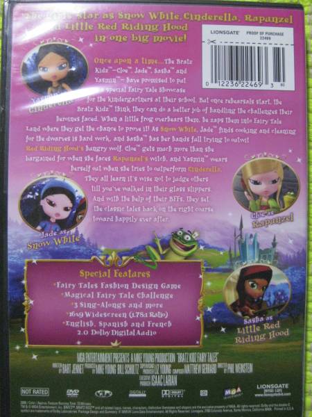 アメリカ製アニメBRATZ英語版DVD・BRATZ KIDS Fairy Tales♪_画像2