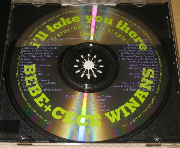 ★CDS★BeBe & CeCe Winans/I'll Take You There(Remix)★PROMO★Spread Love Remix★We Don't Need No Music To Dance Mix★CD SINGLE★_画像1