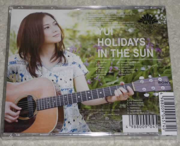 YUI / HOLIDAYS IN THE SUN 初回限定盤 CD+DVD 未開封_画像2