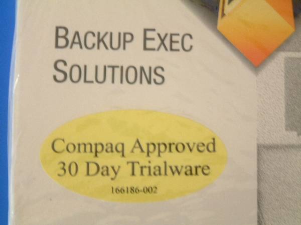 送料最安 230円：CD-ROM　COMPAQ　VERITAS Backup Exec Solutions　30日間試用版_画像2