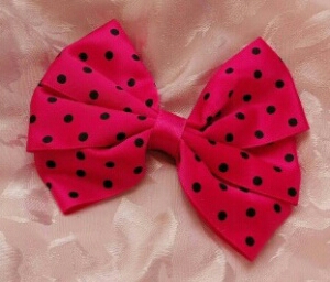  ribbon. hair clip * pink *