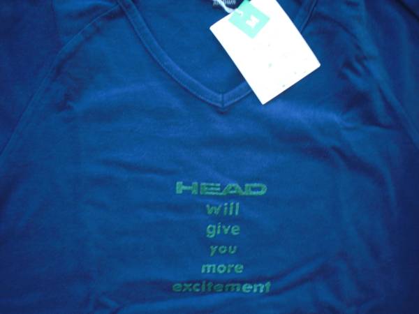 HEAD　Ｖネック　青Tシャツ　長袖　新品_画像2