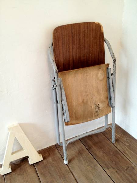  abroad folding chair * chair - wood chair - antique 