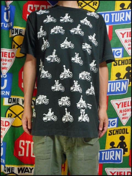 《スカルライダー》Made in USA制アメリカ制Fruit of the Loomフルーツオブザルームビンテージ四十八手スカルライダーSEXプリントTシャツ黒