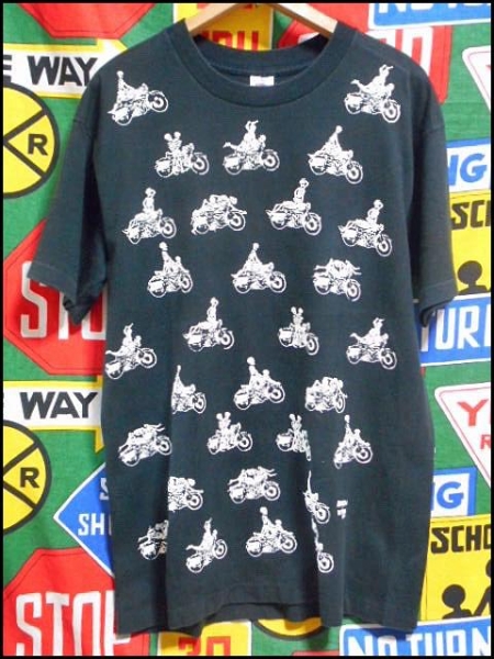 《スカルライダー》Made in USA制アメリカ制Fruit of the Loomフルーツオブザルームビンテージ四十八手スカルライダーSEXプリントTシャツ黒