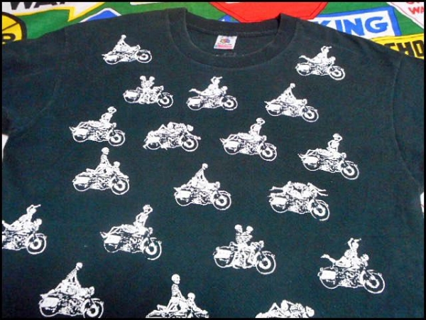 《スカルライダー》Made in USA制アメリカ制Fruit of the Loomフルーツオブザルームビンテージ四十八手スカルライダーSEXプリントTシャツ黒