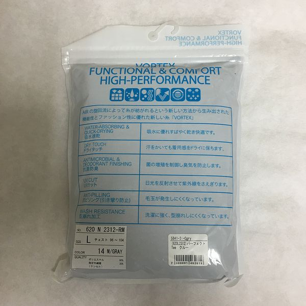 新品未開封 ROOPTOKYO ループトウキョウ パーフェクト素材クルーネック半袖ポケットTシャツ L グレー 無地 VORTEX ボルテックス _画像3