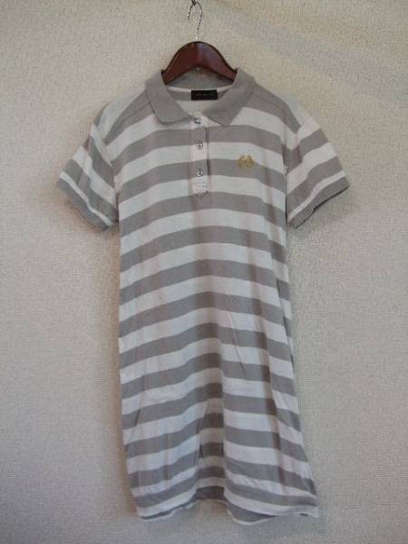 WORLDWIDELOVE白×ボーダーポロシャツ風(fēng)チュニック（USED）63013)