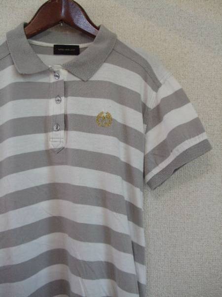 WORLDWIDELOVE白×ボーダーポロシャツ風(fēng)チュニック（USED）63013)