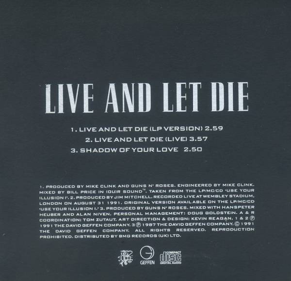 廃盤 シングル LIVE AND LET DIE_画像2