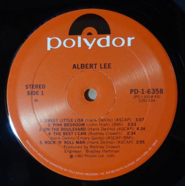 ALBERT LEE[2nd] рис ORIG[POLYDOR] shrink прекрасный товар 
