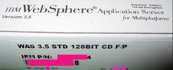 【397】 IBM WebSphere Application Server 3.5 Standard Multi(Windows Solaris AIX HP-UX) ウェブスフィア Webアプリケーション サーバー