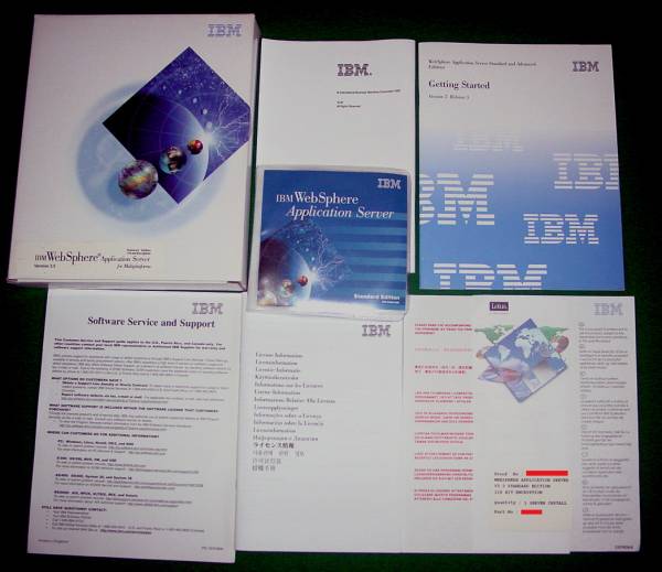 【397】 IBM WebSphere Application Server 3.5 Standard Multi(Windows Solaris AIX HP-UX) ウェブスフィア Webアプリケーション サーバー