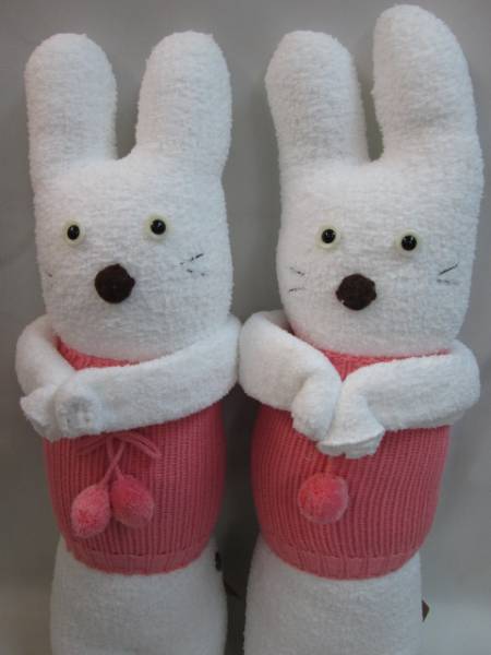  knitting rabbit /... soft toy 2 body 60cm new goods 