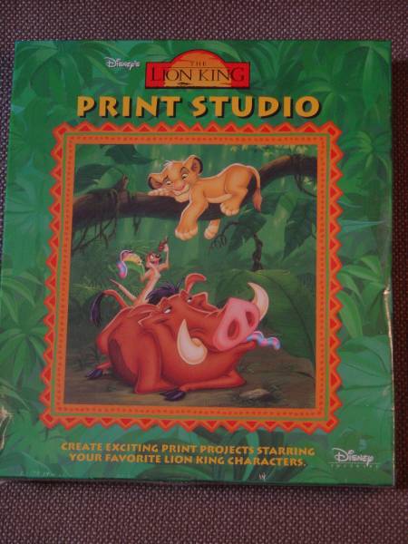 The Lion King Print Studio (Disney) PC 3.5 Disk ◆ нерабочий товар  ◆